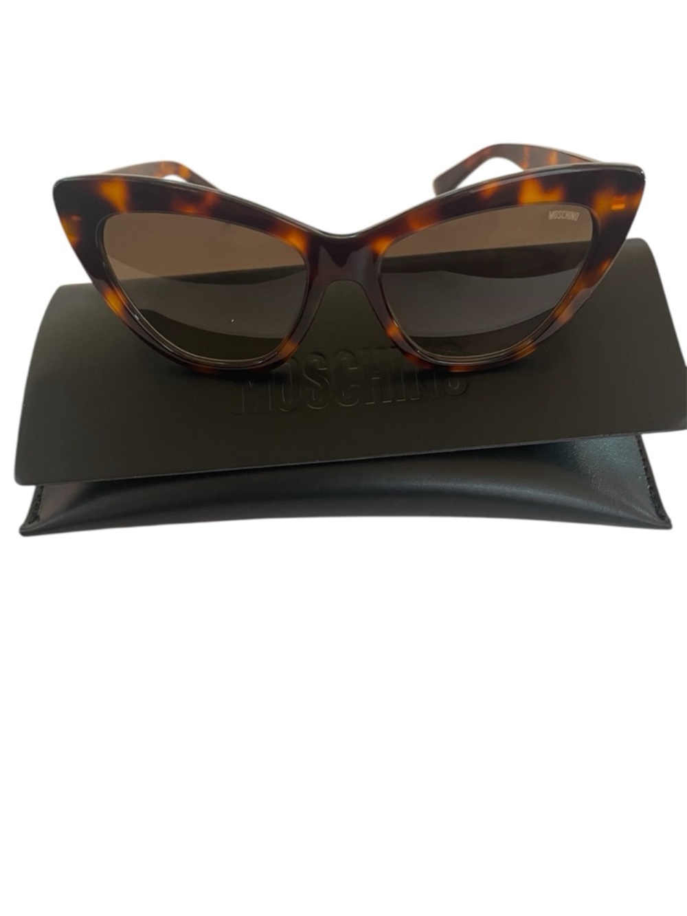 Moschino Tortoise Cat-Eye Sunglasses